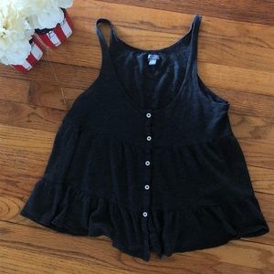 Aerie ruffled cotton tank